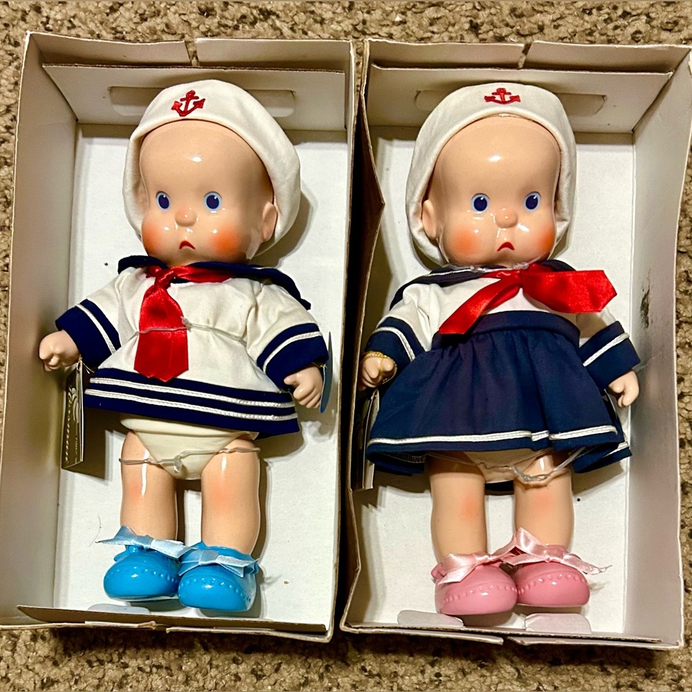 Horsman vintage HEbee & SHEbee Sailor dolls